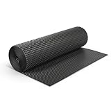 blizz-z Noppenbahn HDPE schwarz 400 g/m² | 2,00 m x 20 m Rolle | Noppenhöhe 3-8 mm | Drainagebahn, Grundmauerschutz, Hochbeetfolie | Made in Italy