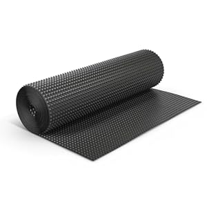 blizz-z Noppenbahn HDPE schwarz 400 g/m² | 0,80 m x 6 m Rolle | Noppenhöhe 3-8 mm | Drainagebahn, Grundmauerschutz, Hochbeetfolie | Made in Italy