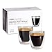 Verre Collection Double Wall Glass Espresso Latte Cappuccino Mug, Coffee Cup | Set of 2 (2, 16.0 oz)