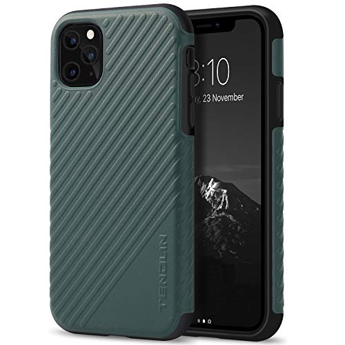 TENDLIN Compatible with iPhone 11 Pro Max Case Comfortable Leather Good Grip Hybrid