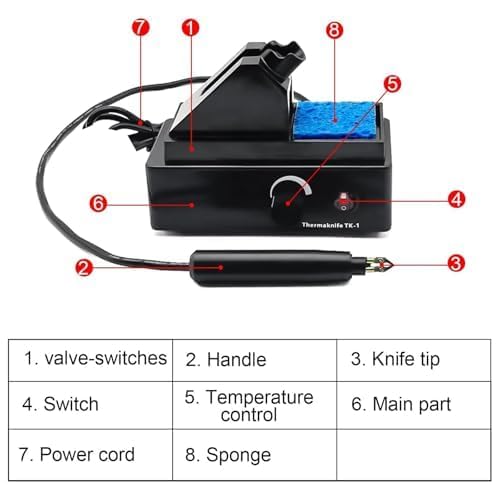 Cortador eléctrico de termoplástico con temperatura ajustable, corte de precisión para férulas dentales y fabricación de dispositivos médicos