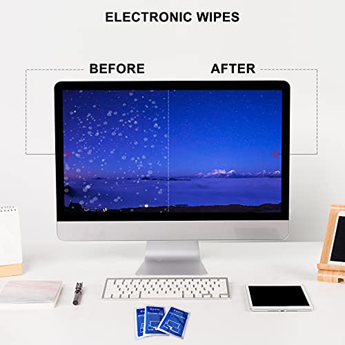 Screen Cleaner Cadith Electronic Wipes - Safely Clean Your Computer, Laptop, TV, Phone, and Tablet Screens - All Electronic Equipment - 8x7 Inches Screen Wipes(40PCS) - Thumbnail 2