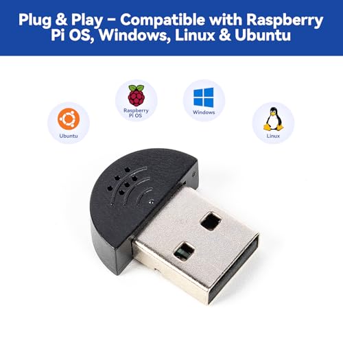 Pironman 5 Mini PC Case + Micrófono Mini Micro USB 2.0 para Raspberry Pi 5 miniatura 7