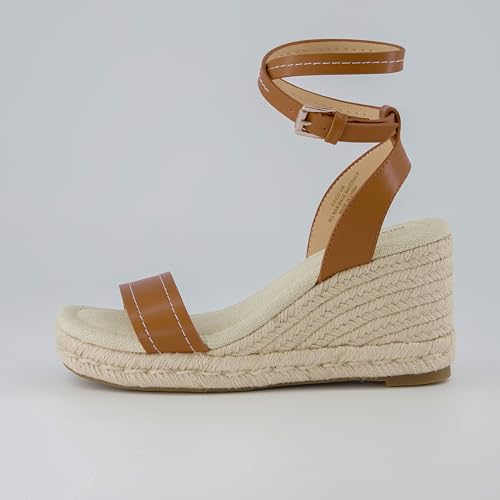 CUSHIONAIRE Women's Chico One Band Espadrille Wedge Sandal +Memory Foam2
