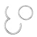 AroudightElive Alloy Nose Rings, European And American Fashion Cross-border Puncture Accessories, Buckle Closure Rings, Minimalist Earrings, Cartilage Rings (1 Set)(1.0 * 10mm)