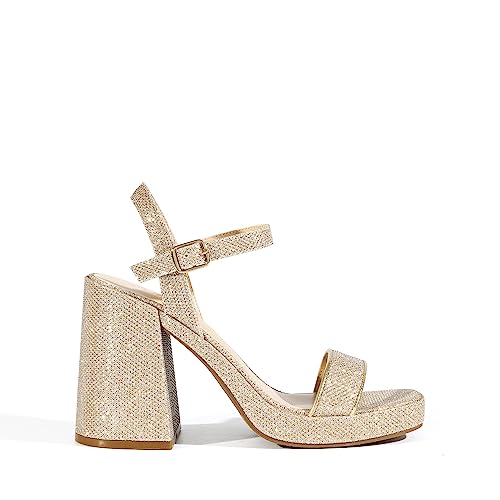 Image of DREAM PAIRS Heels for Women Block Chunky Platform Sandal