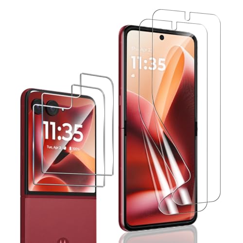 Bekiikoo Protector de Pantalla para Motorola Razr 60 Ultra [No Vidrio Templado] y Protector de Lente para cámara [2+2 Piezas], Antihuellas, Antiarañazos, Ultra Resistente, HD Transparente