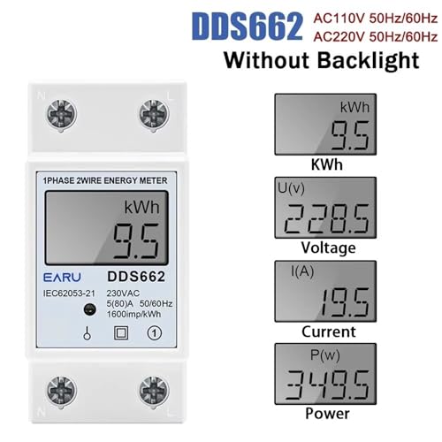 Compteur de puissance Din Rail contre les surcharges électriques 110V