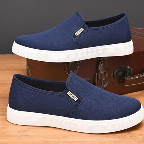 Platform Wedge Sneakers for Women Casual Slip-On Walking Loafers[ Fashion Casual Chunky Bottom High Heels Side Zipper Canvas Shoes3