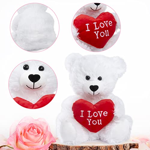 abeec Valentine’s Day Plush “I Love You” Bear – Romantic Gift for Her, Cute White Teddy for Girlfriend, Wife, or Partner - Image 3