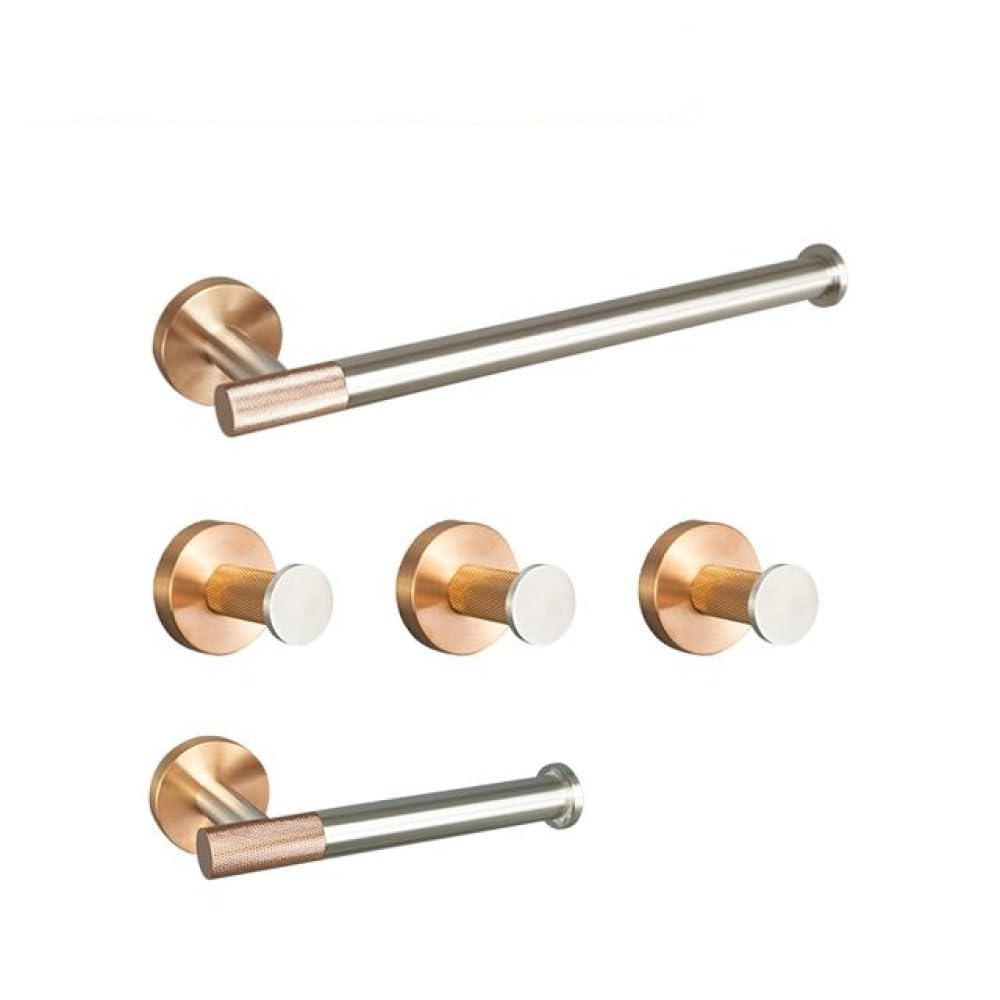 Juego de Toallero y Portarrollos para Organizar el Baño Familiar con Elegancia