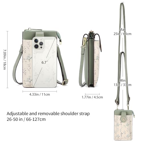 GAEKEAO Small Crossbody Bags for Women Leather Cell Phone Purse Bag Wallet with RFID Blocking Credit Card Slots3