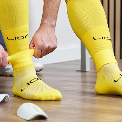 Silicone Football Leg Bands For Adults & Kids - The Tape Alternative To Hold Shin Pads In Place To Match Your Kit (Yellow) - Image 4