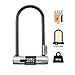 Kryptonite KryptoLok Combo Bike U-Lock, Anti-Theft Security, 12.7mm Steel Shackle, 4-Digit Resettable Combination, U-Shape, Black