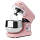 Clatronic® Küchenmaschine 1100 Watt | Knetmaschine 5L | inkl. Knethaken, Rührhaken und Schneebsen | für bis zu 3 kg Teig | robustes Spezialgetriebe | Food Processor | Teigmaschine KM 3711 pink