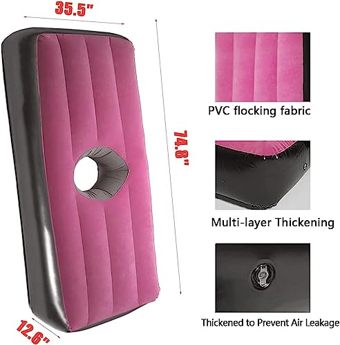 BBL Post Surgery Supplies BBL Bed Pillow After Surgery Brazilian Butt Lift Recovery Bed with Air Pump Brazilian Butt Lift Bed with Hole (Pink)
