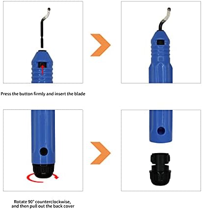 Deburring Tool Kit, a Anti-Slip Handle and Pack of 10 BS1010 Deburring Blades, for Wood, Metal, Plastic, Aluminum, Copper and Steel - 4