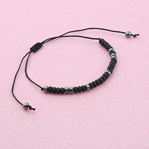 FEELMEM Badass Bitch Gifts Badass Bitch Morse Code Bracelet Cancer Awareness Jewelry for Survivor Cancer Bitch Fighter Gift4