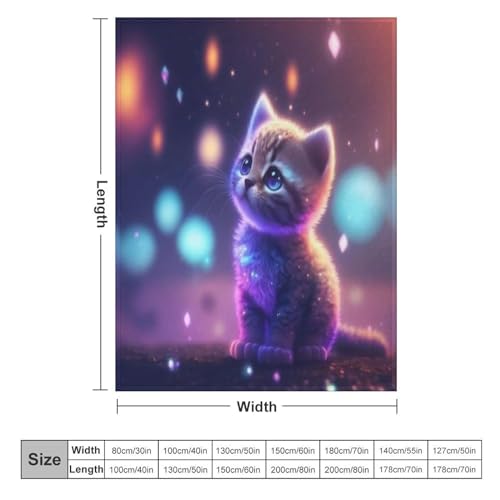 Couverture chat en flannel douce, le cadeau idéal pour décorer un lit douillet