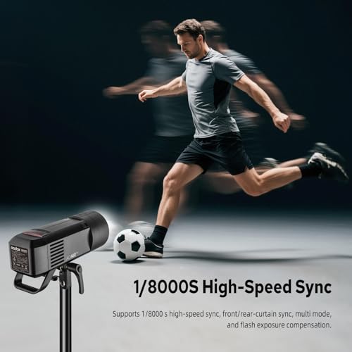 Image of Godox AD400PRO Profession Studio Flash Light with Godox&Bowens Mount GN72 400Ws 2.4G TTL HHS 1 /8000S 5600K±200K 21.6V /2600mAh 0.01-1s Recycle Time 30W Modeling lamp for Portrait /Product Photography