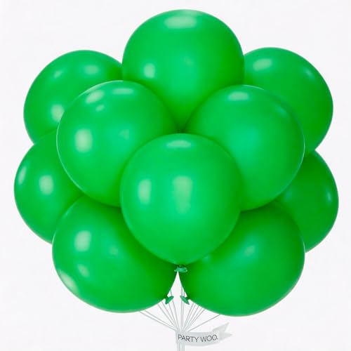 Image of PartyWoo Green Balloons 20pcs 18 Inch Green Latex Helium Balloons for Birthday Baby Shower Graduation Engagement Wedding Dinosaur Jungle Golf Football Baseball Theme Party Decorations Green-Y24