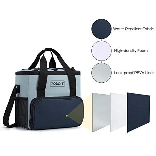 Image of TOURIT Small Soft Cooler Bag Insulated, 24 /35 /46-Can Lunch Cooler Bag, Ice Chest, 14.6 /24 /32L Leakproof & Portable Coolers for Picnic, Beach, Camping, Work, Travel, Trip