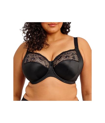Elomi Sutiã feminino Morgan com aro elástico, Preto, 44DD