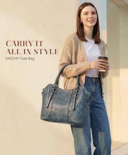 Image of VASCHY Hobo Purse for Women, Two-Strap Set, Easily Converts to Shoulder Bag, Crossbody Bag, or Tote Handbag, Travel Work Bag