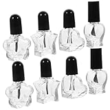Ipetboom 12 Stück Teiliges Leere Nagellackflaschen aus Glas mit Pinsel...