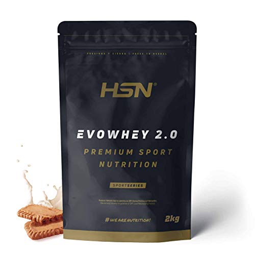 Whey Protein Concentrate (WPC) de HSN Sports - Concentrado de Proteína de Suero Evowhey 2.0 - Sabor Galleta Caramelizada - 2000 gr