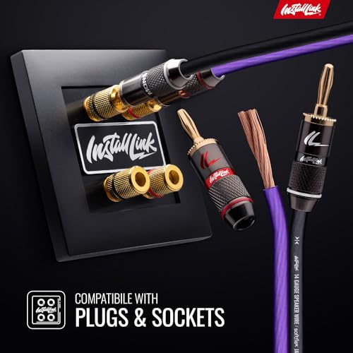 Image of 14 AWG Gauge Speaker Wire Cable Stereo, Car or Home Theater, CCA (100 Feet) by Install Link