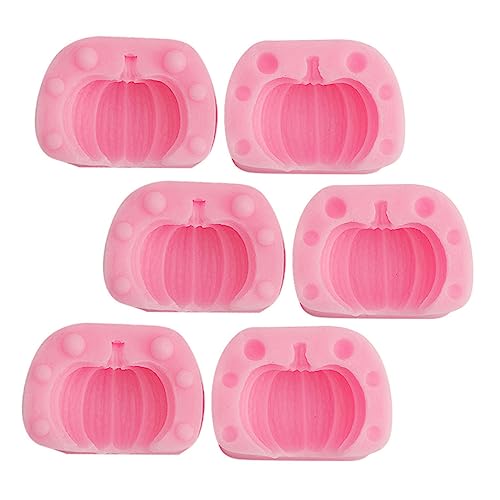 Cabilock 5 Juegos Molde De Calabaza Decoración De Pasteles Estallidos De Pastel Postres Halloween Halloween Molde Bizcocho Silicona Molde De Silicona Para Hornear Rosa 6 Piezas * 5