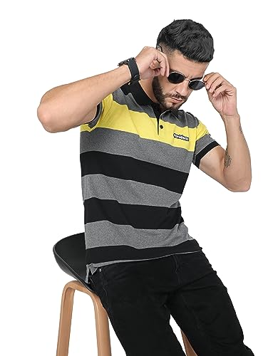 Image of fanideaz Branded Mens Half Sleeve Cotton Striped Polo T-Shirt for Mens || Polo Tshirt for Men || Branded Tshirt for Men