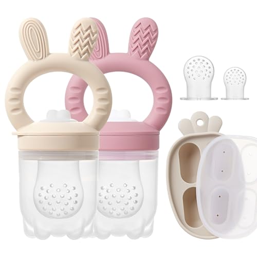 KIAANS Fruchtsauger Baby Silikon Futterspender für Baby Fruchtfutter...