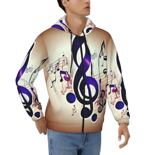 Sweat à capuche violet motif musique pour homme pour exprimer votre créativité