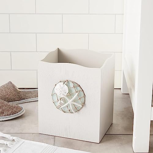 Avanti Linens - Waste Basket, Decorative Trash Can, Beach Inspired Bathroom Accessories (Seaglass Collection) - Image 2