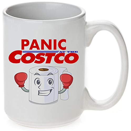 PANIC AT THE COSTCO Toilet Paper Crisis Funny Coffee Mug (Covid-19, Coronavirus Mug)