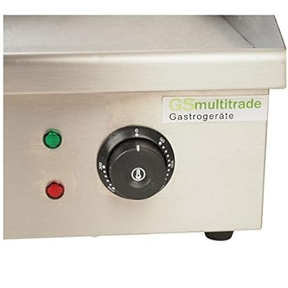 Grillplatte elektrisch,GS Multitrade Elektrogrill, Edelstahl-Gehäuse mit halb geriffelter und glatter Grillplatte – Bild 3