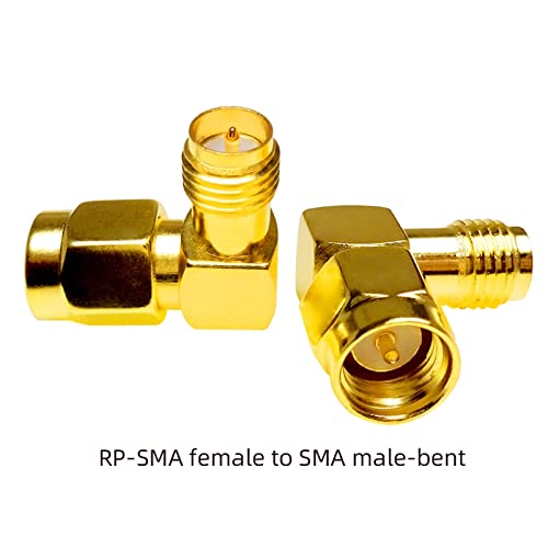 Conector RP SMA macho a hembra adaptador coaxial RF recto doblado C20088 2