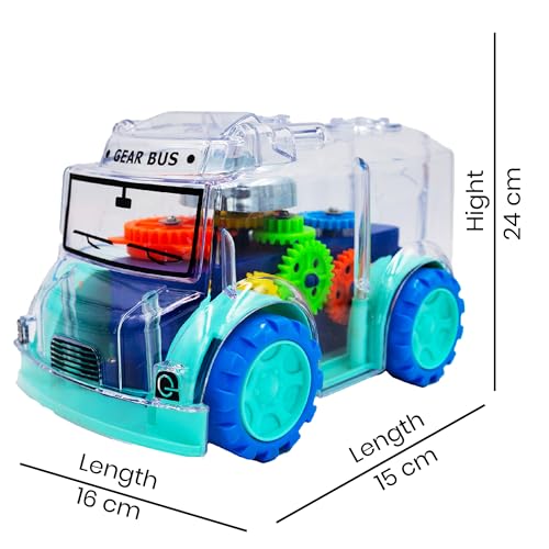 Image of Toybharat Gear Bus |Multicolour |Friction Power Toys| Birthday Gift