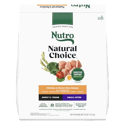 Nutro Natural Choice Adult Small Bites Dog Food, Chicken & Brown Rice Recipe, 30 lb. Bag