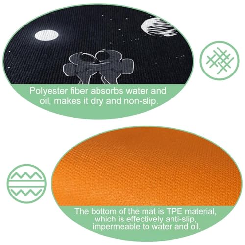 Tapis de cuisine absorbant haute qualité graphisme espace - 6