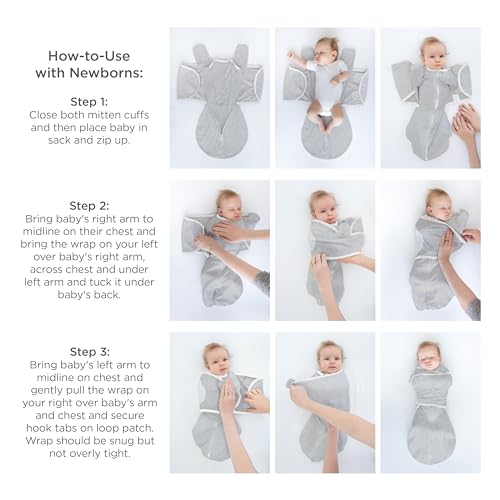 Swaddledesigns SD-715HTL-S Omni Swaddle Sack For Newborn, Transitional Swaddle Sack With Wrap & Arms Up Sleeves & Mitten Cuffs, Easy Transition Swaddle Sleep Sack thumb #2