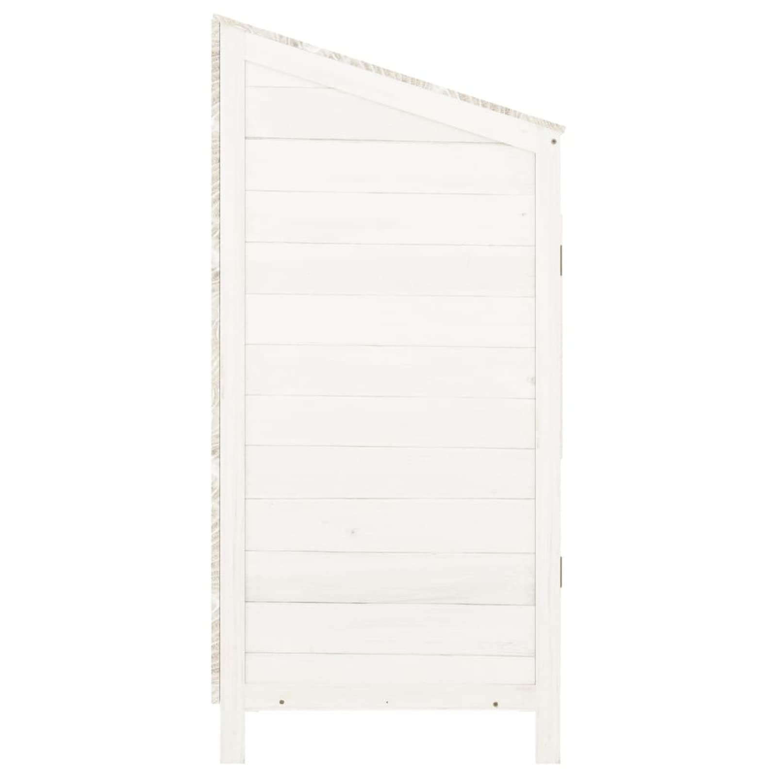 Szopa na narzędzia biała 55 x 52 x 112 cm lite drewno jodła szopa na narzędzia mała Outdoor Storage Shed