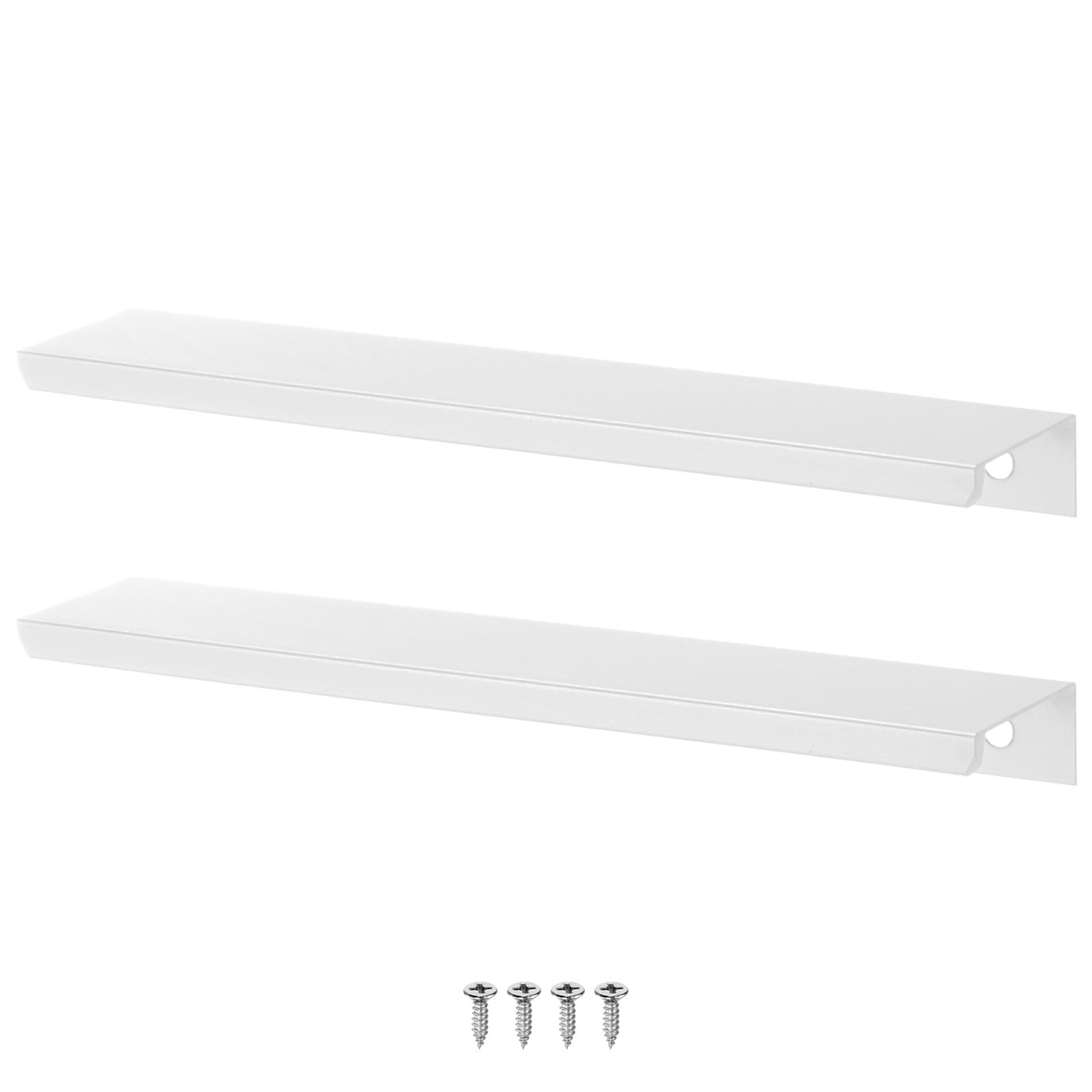 M METERXITY 2-Pack Cabinets Drawers Edge Pulls 5.91in Silver Tone
