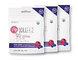 Lolleez Organic Throat Soothing Pops for Kids with Organic Honey, Cold and Flu Season Remedy, Mixed Berry Flavor (3 pk x 15 ct)