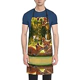 JUZGTSIT Delantal unisex de invierno con diseño de muñeco de nieve ajustable, impermeable, ideal para cocinero, hogar, cocina, pintura, jardinería, barbacoa