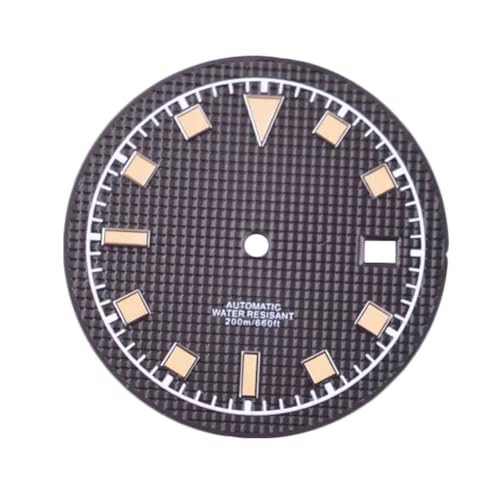 LNQKJXIIA Reloj con Movimiento NH35, Esfera Luminosa, Negro, Azul y Verde, cronometraje preciso, Caja de 33,5 mm.(Noir)