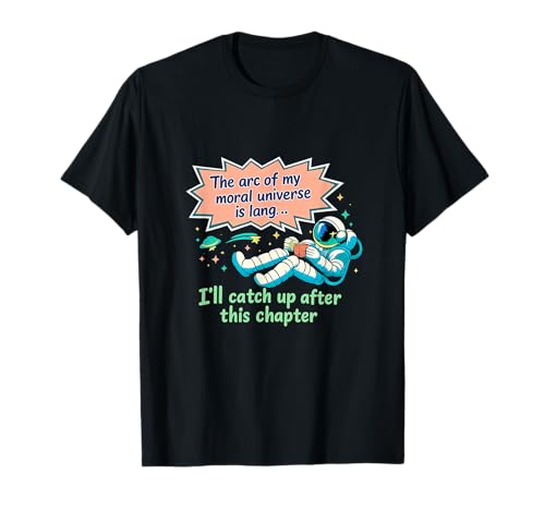 Astronauta Book Lover Cita Cómic Discurso Burbuja Arte Camiseta