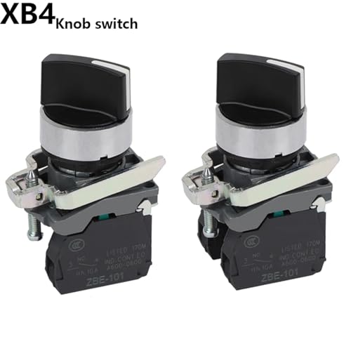 Interruptor de botón XB4-BD33 con retorno automático 2NC y 3 posiciones 2